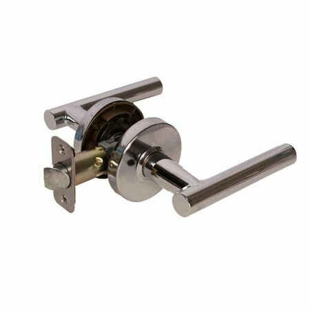 PAMEX Mira Lever with Round Rose Passage Lockset Grade 3 Bright Chrome Finish FLT203C